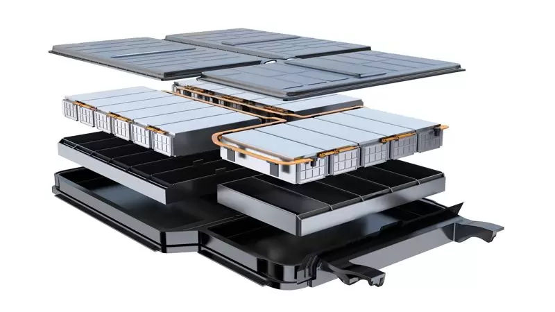 EV Battery layers illustration